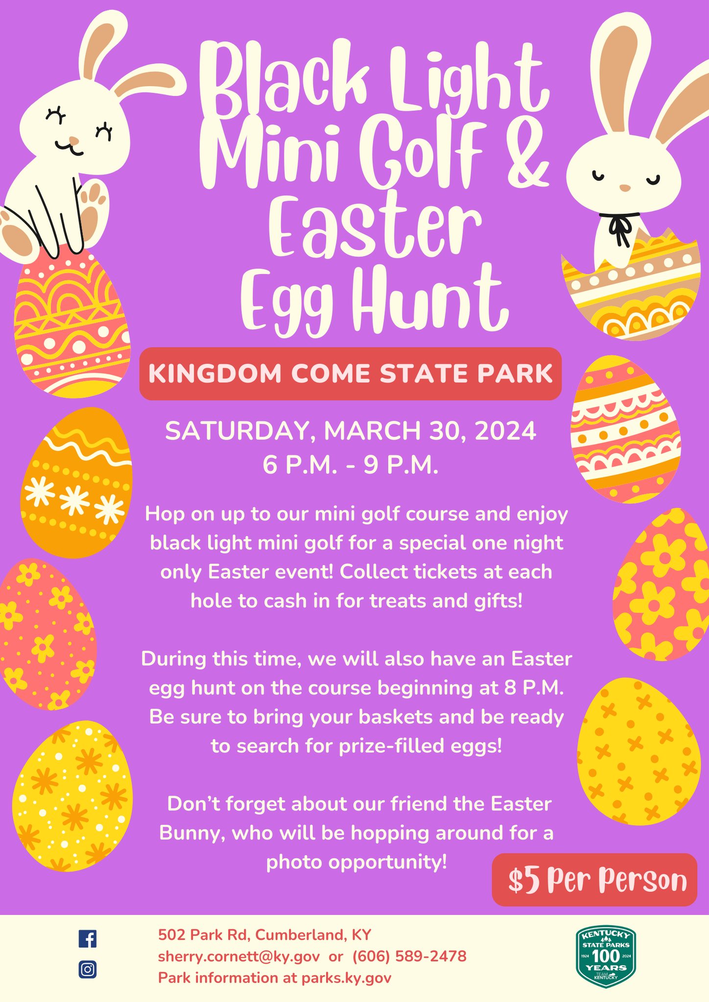 Black Light Mini-Golf & Easter Egg Hunt - Harlan County